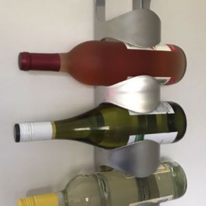 Unique wall décor-wine bottle holder- holds 8 bottles